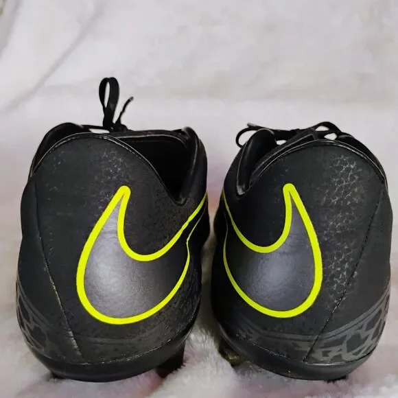 Nike Hypervenom Phelon II FG Soccer Cleats Black Neon Yellow 749893-001 Size 8.5 - Picture 13 of 16